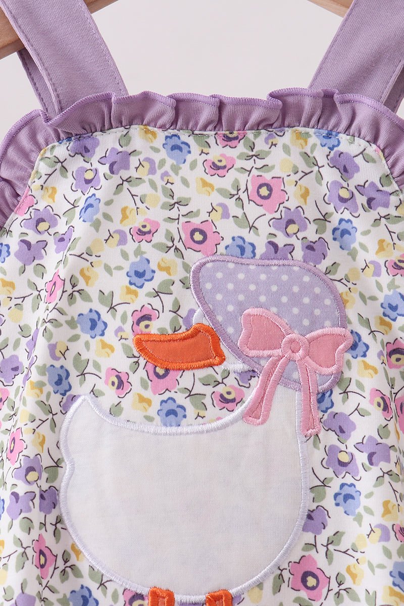 Goose Floral Appliqué Bubble - Abbies Place