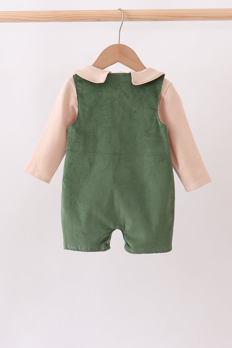 Green Corduroy Jon Jon Set - Abbies Place