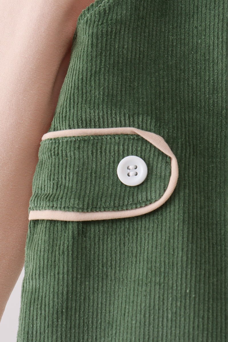 Green Corduroy Jon Jon Set - Abbies Place