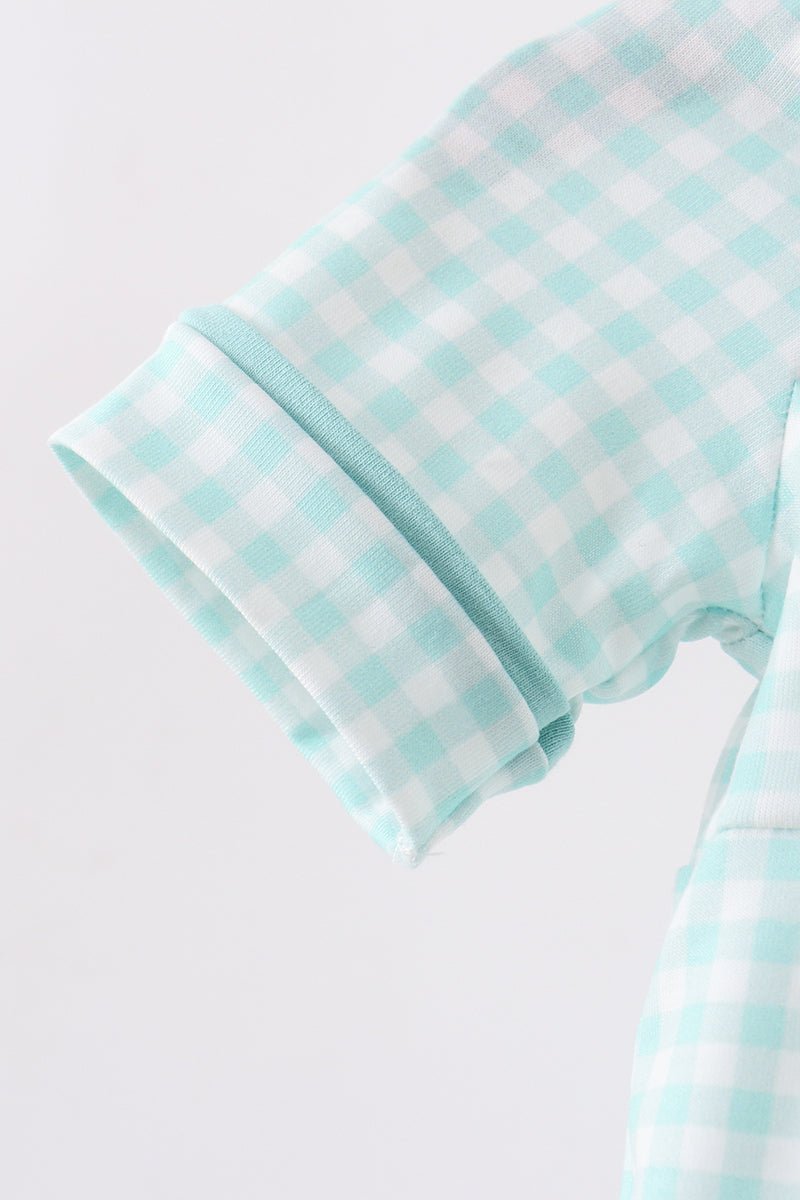 Green Gingham Bubble - Abbies Place
