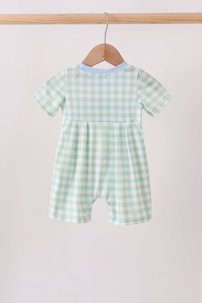 Green Golf Embroidered Romper - Abbies Place