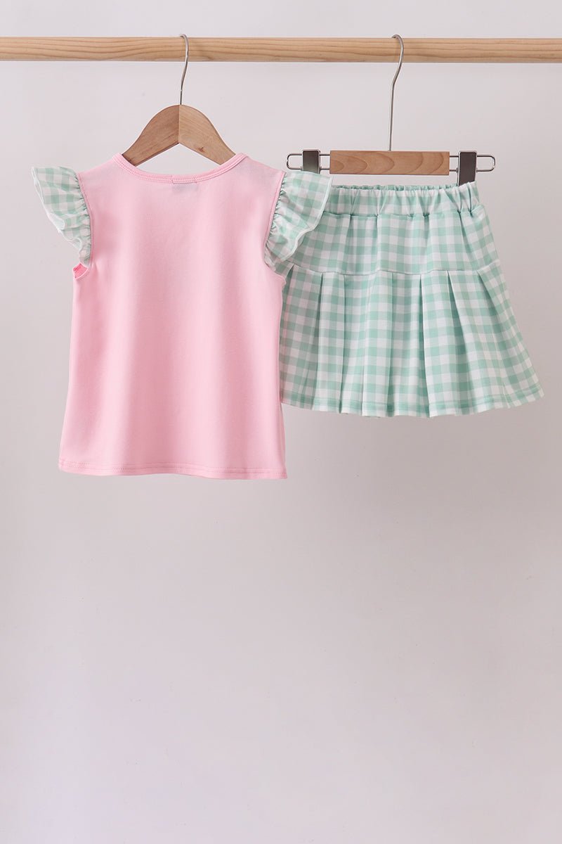 Green Golf Embroidered Skorts Set - Abbies Place