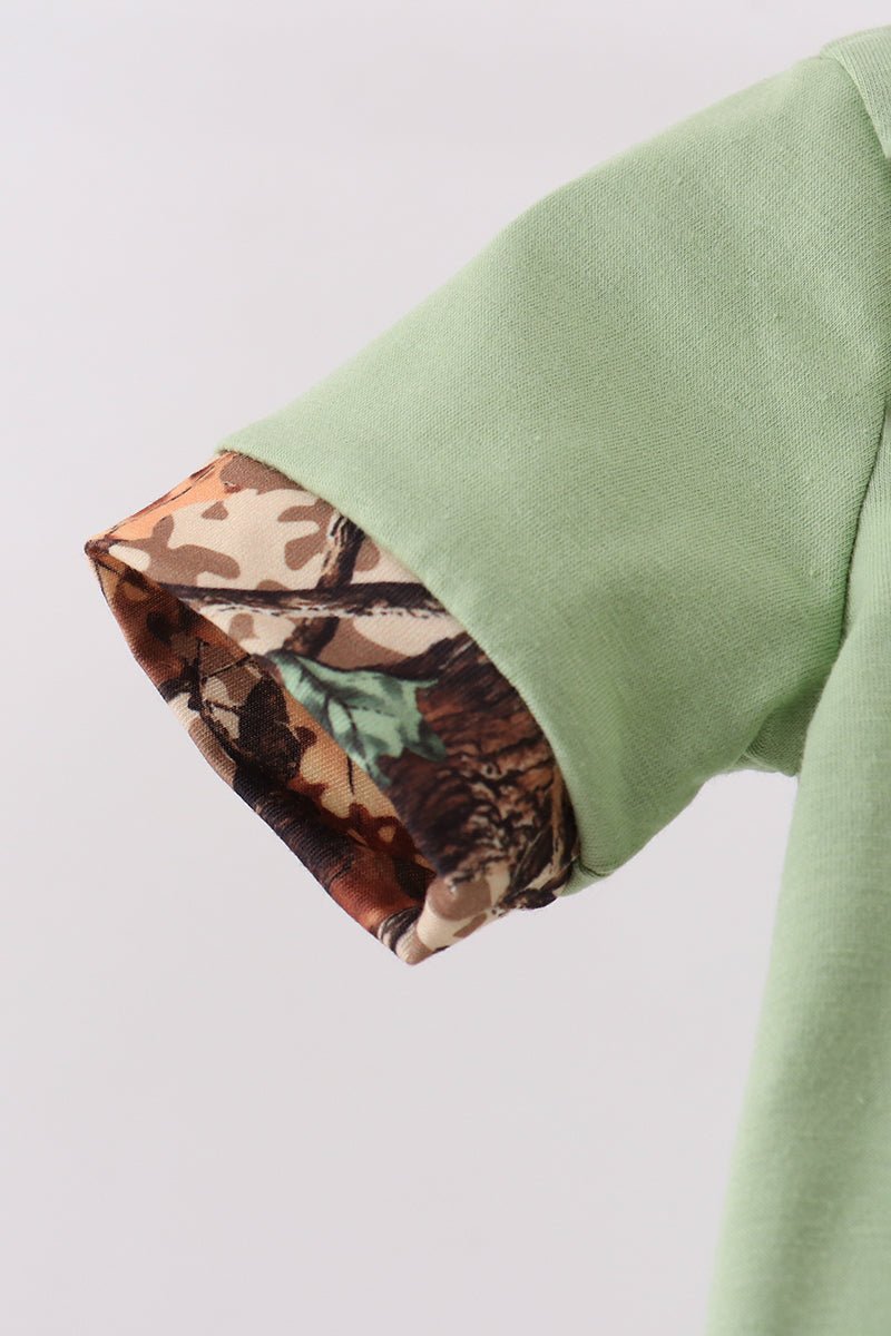 Green Hunting Print Romper - Abbies Place