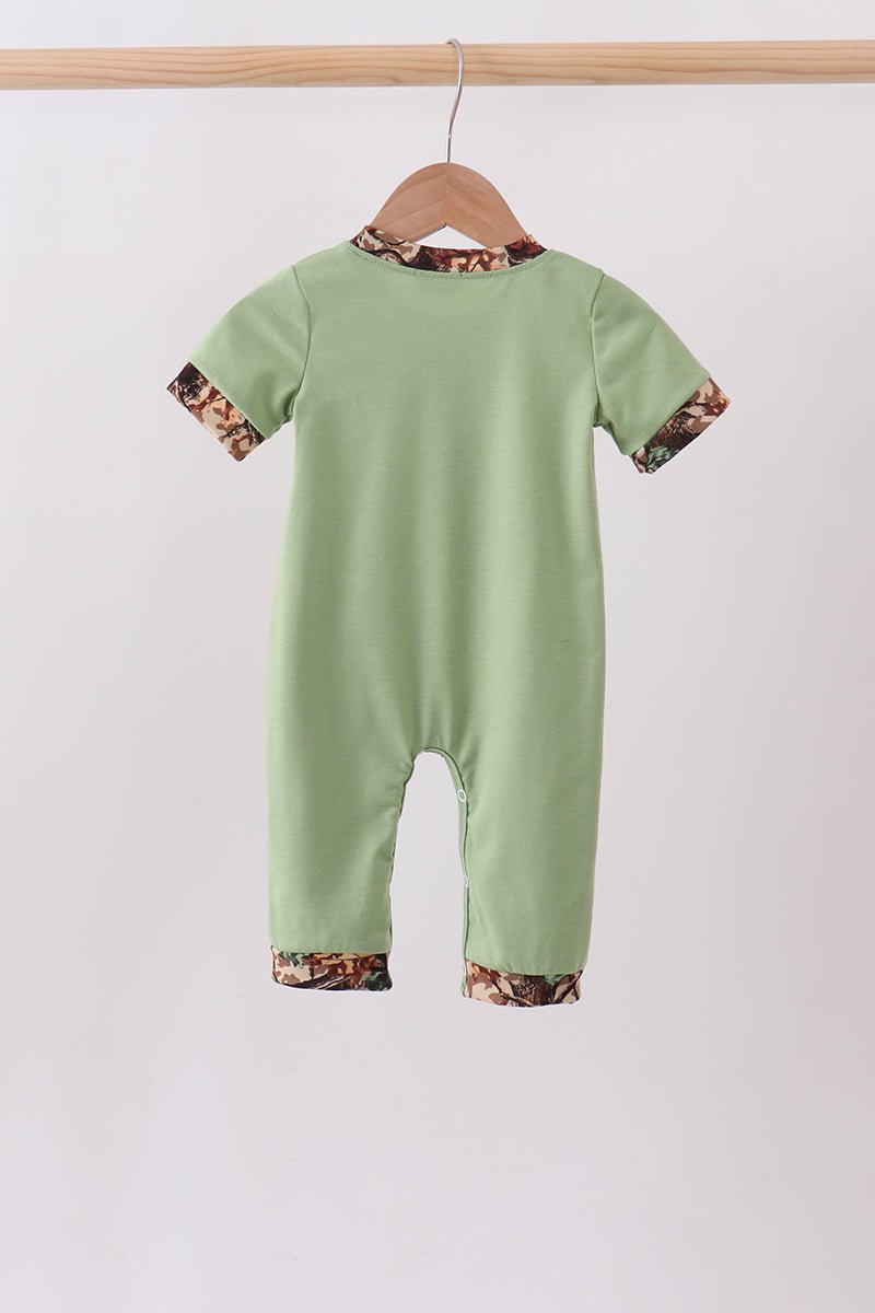 Green Hunting Print Romper - Abbies Place