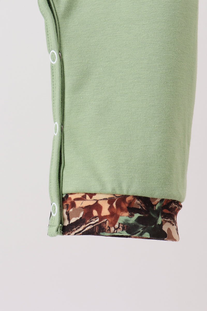 Green Hunting Print Romper - Abbies Place