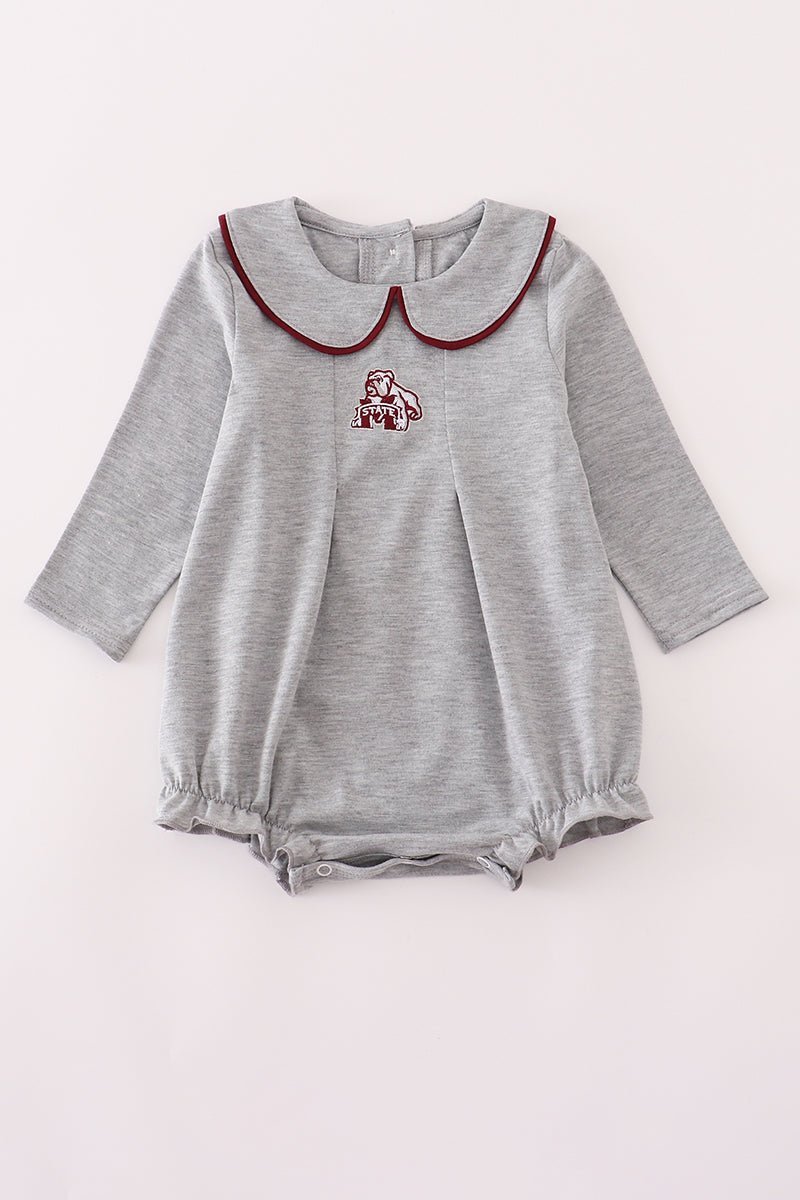 Grey Mississippi embroidery bubble - Abbies Place