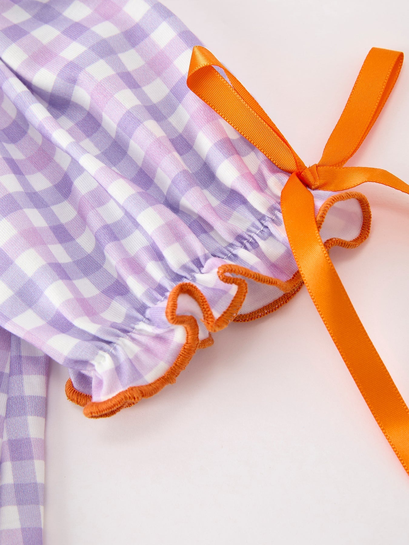 Halloween Ghost Plaid Bow Scallop Girls Dress - Abbies Place
