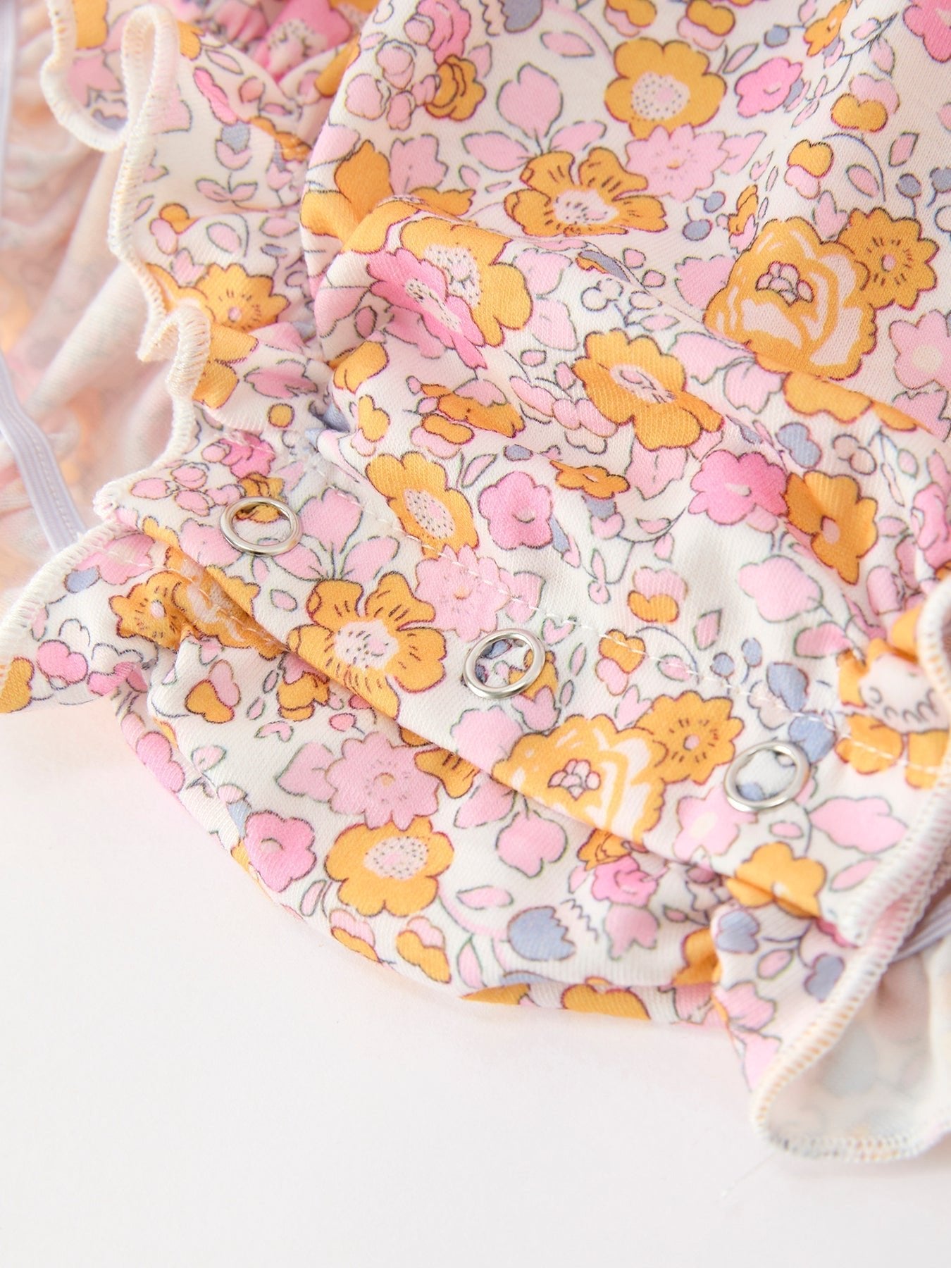 Halloween Pumpkin Floral Baby Bubble Romper - Abbies Place