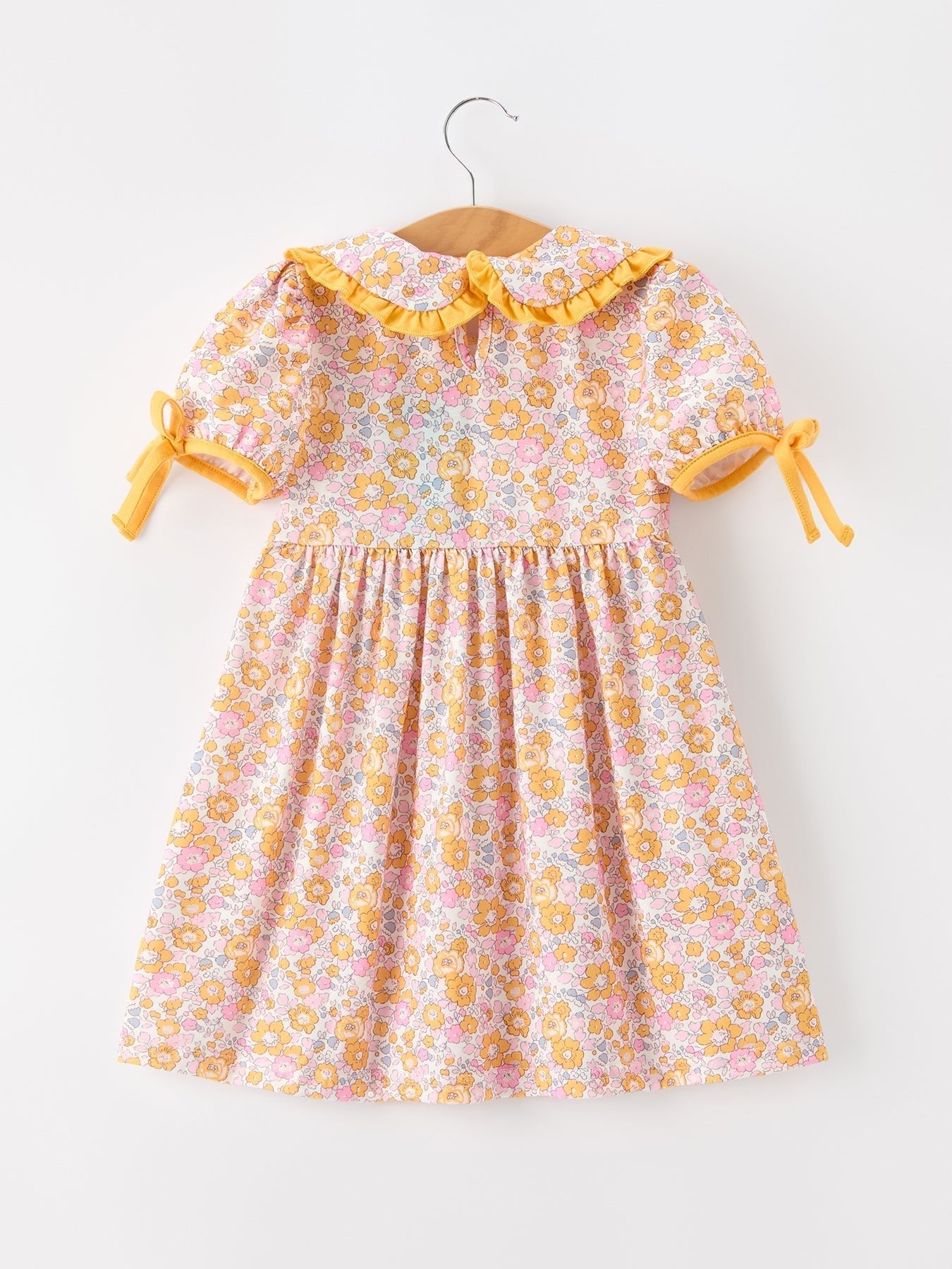 Halloween Pumpkin Floral Girls Dress - Abbies Place