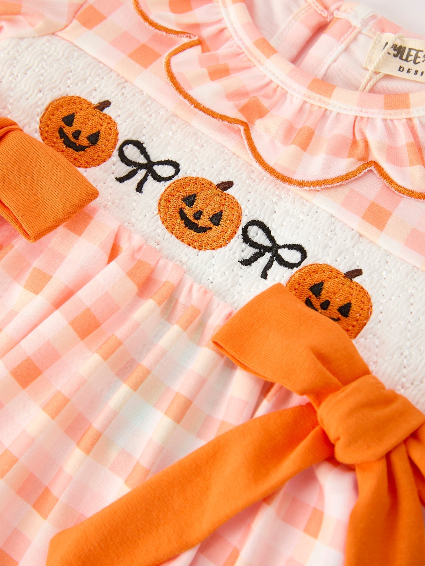 Halloween Pumpkin Plaid Girls Bloomer Set - Abbies Place