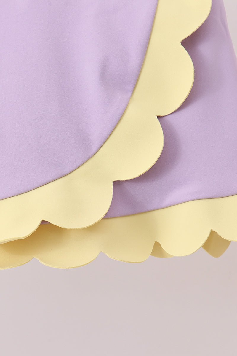 Lavender Performance Scalloped Skorts Set - Abbies Place