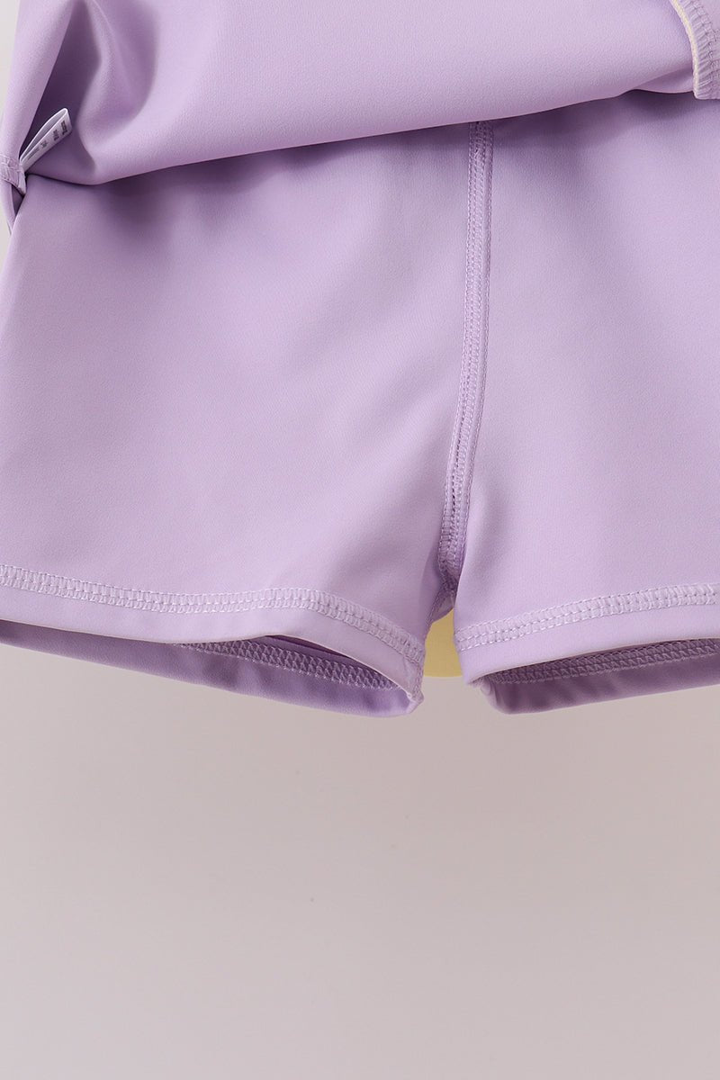 Lavender Performance Scalloped Skorts Set - Abbies Place