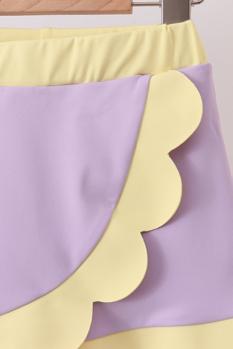 Lavender Performance Scalloped Skorts Set - Abbies Place