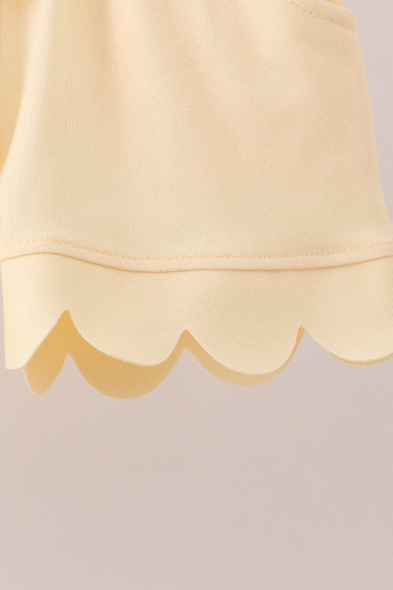 Lemon Scalloped Short Set - Abbies Place