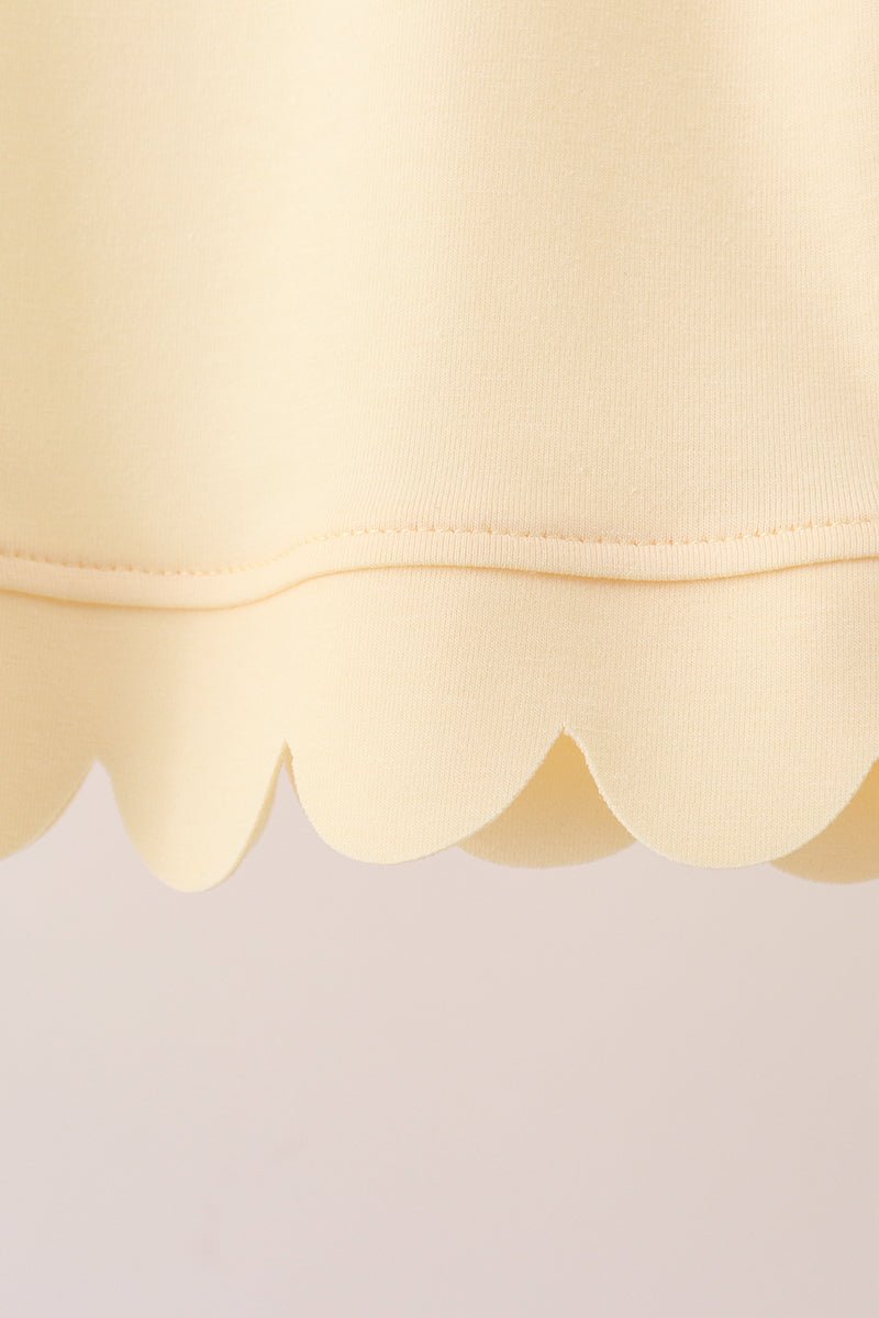 Lemon Scalloped Short Set - Abbies Place