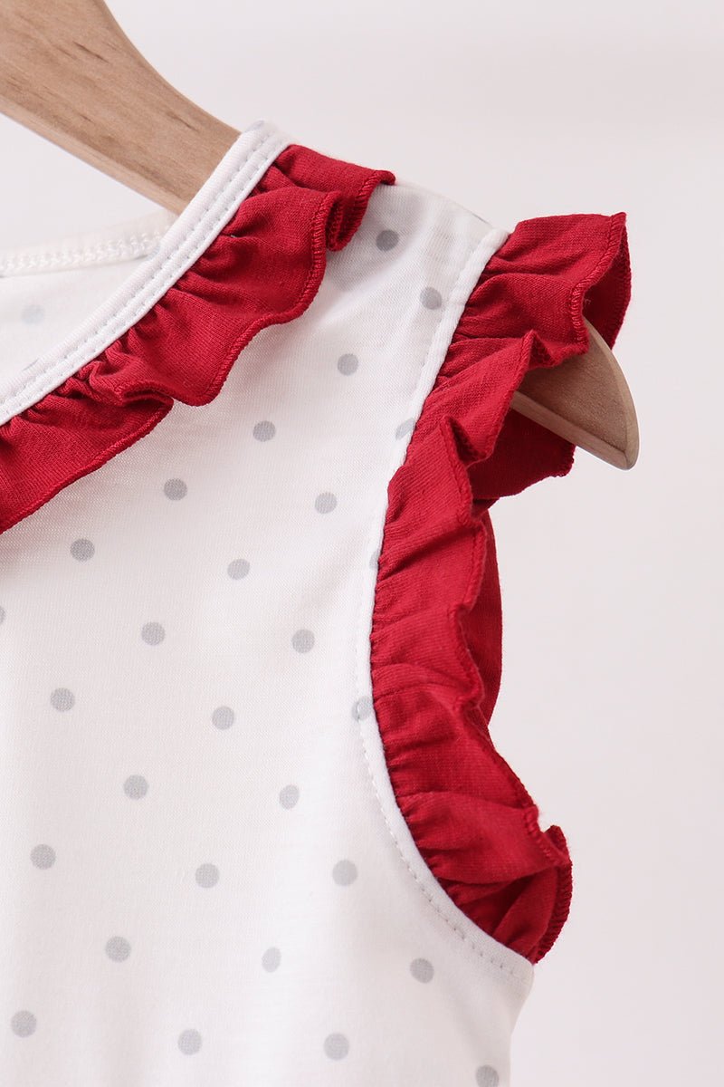 Maroon Alabama Elephant Applique Dress - Abbies Place