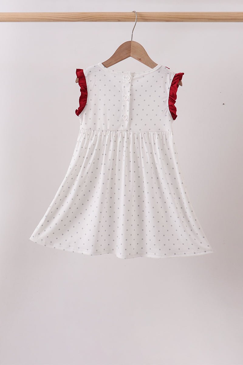 Maroon Alabama Elephant Applique Dress - Abbies Place