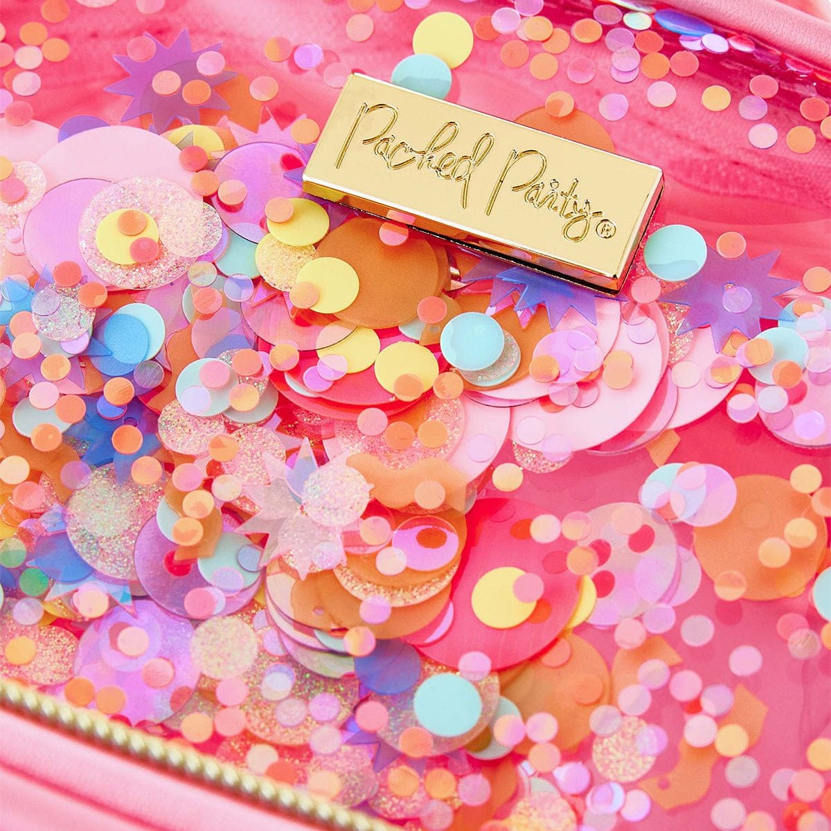 Mini Pink Confetti Clear Backpack - Abbies Place