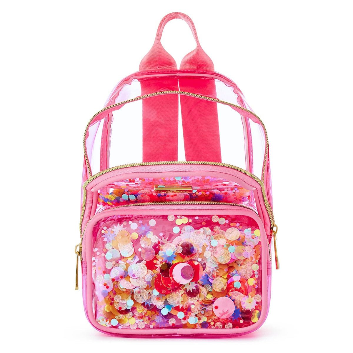 Mini Pink Confetti Clear Backpack - Abbies Place