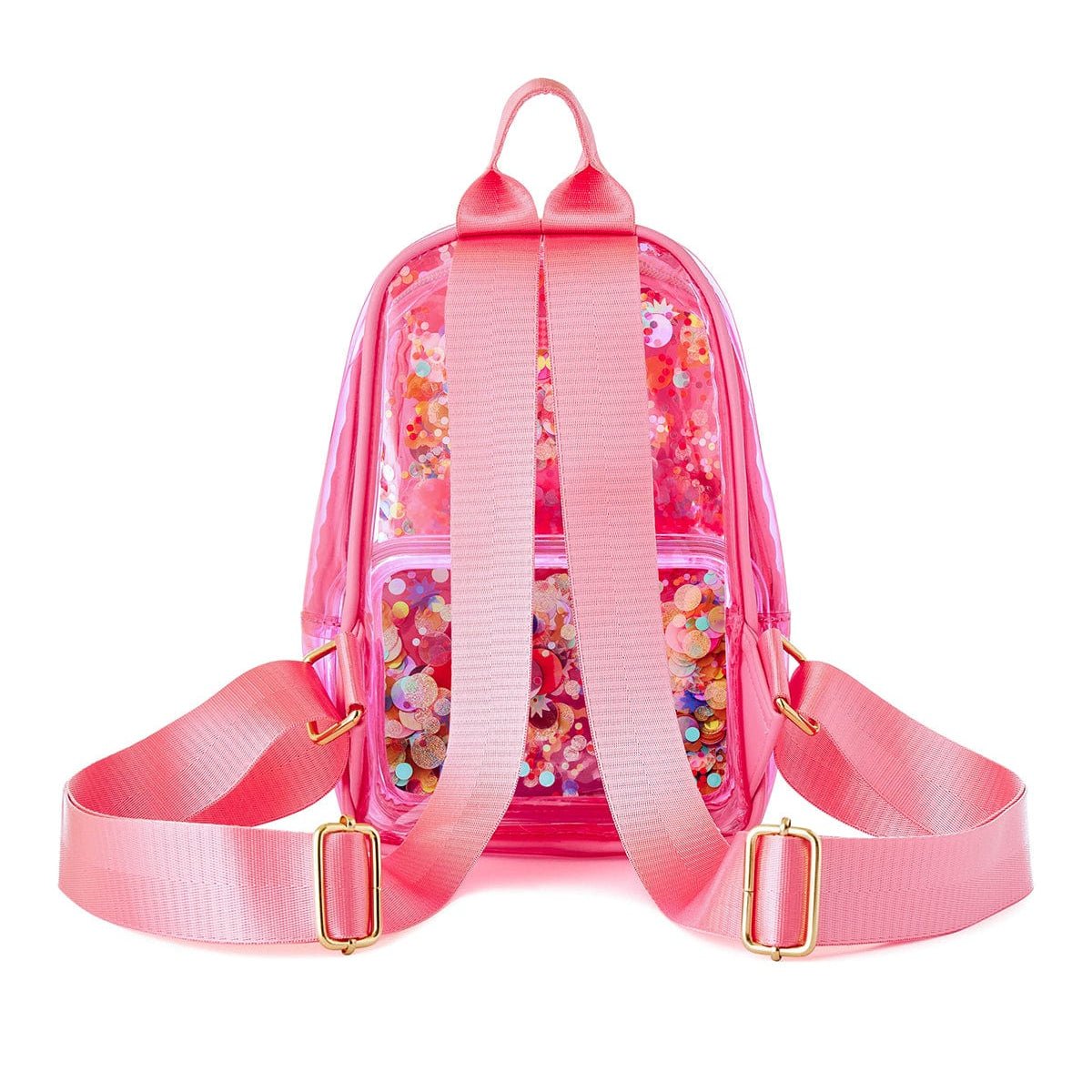 Mini Pink Confetti Clear Backpack - Abbies Place