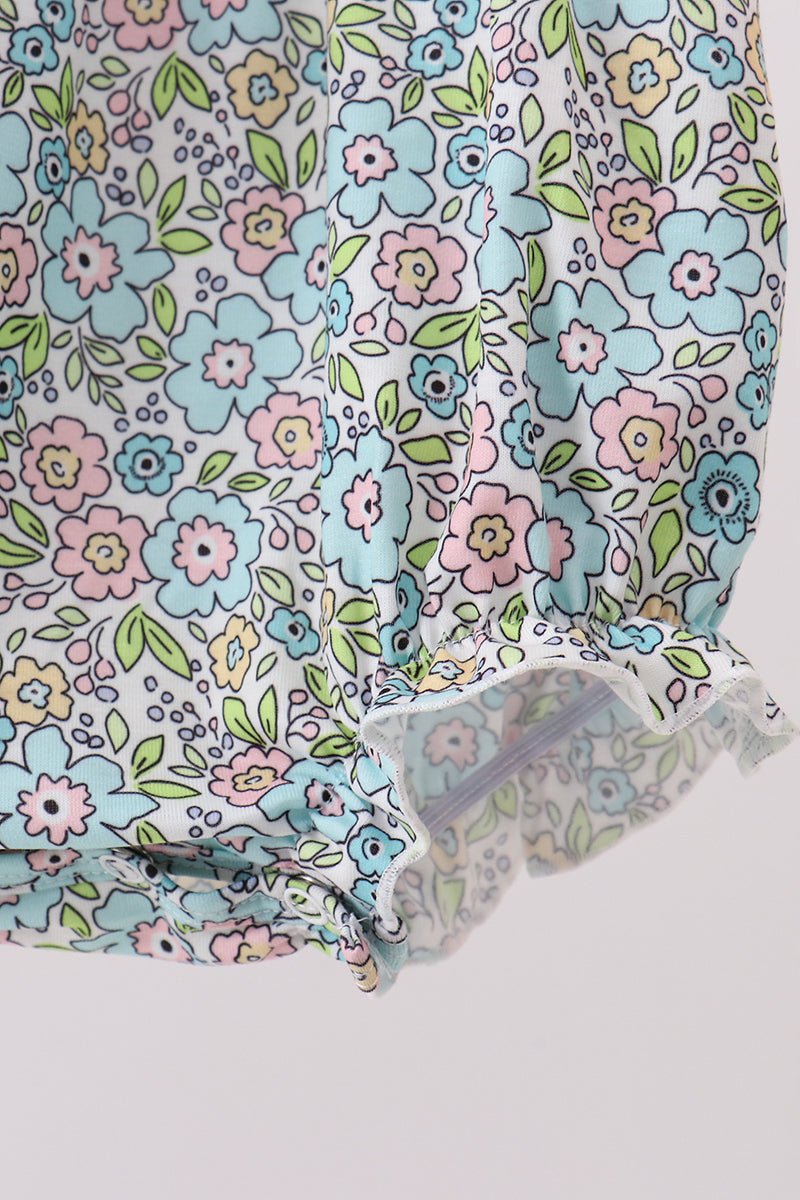 Mint Chicken Applique Ruffle Bubble - Abbies Place