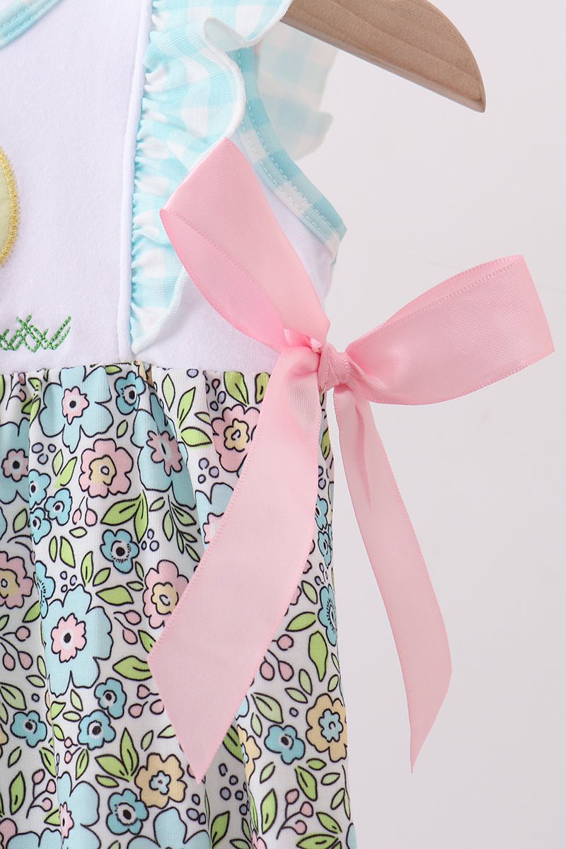 Mint Chicken Applique Ruffle Bubble - Abbies Place