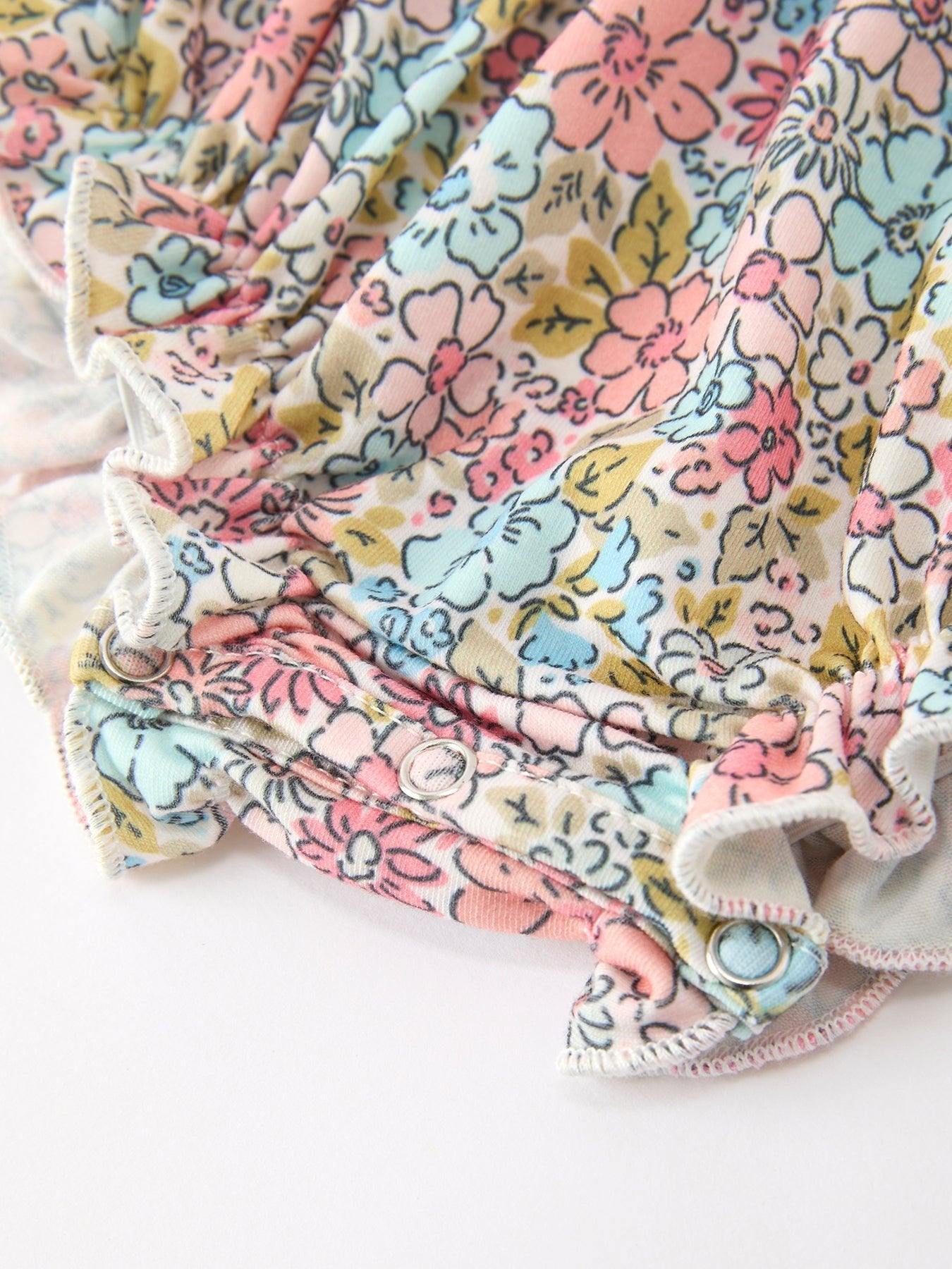Mint Floral Baby Bubble Petals Collar - Abbies Place