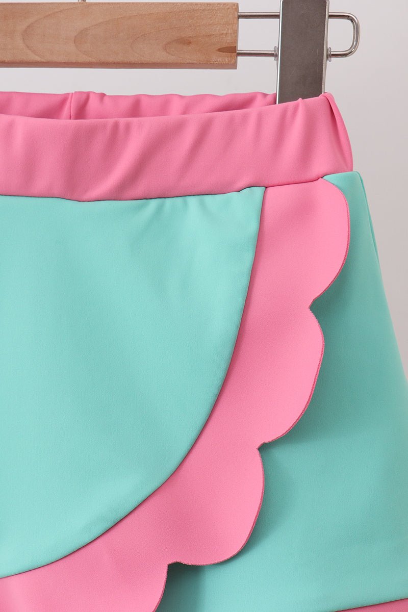 Mint Performance Scalloped Skorts Set - Abbies Place