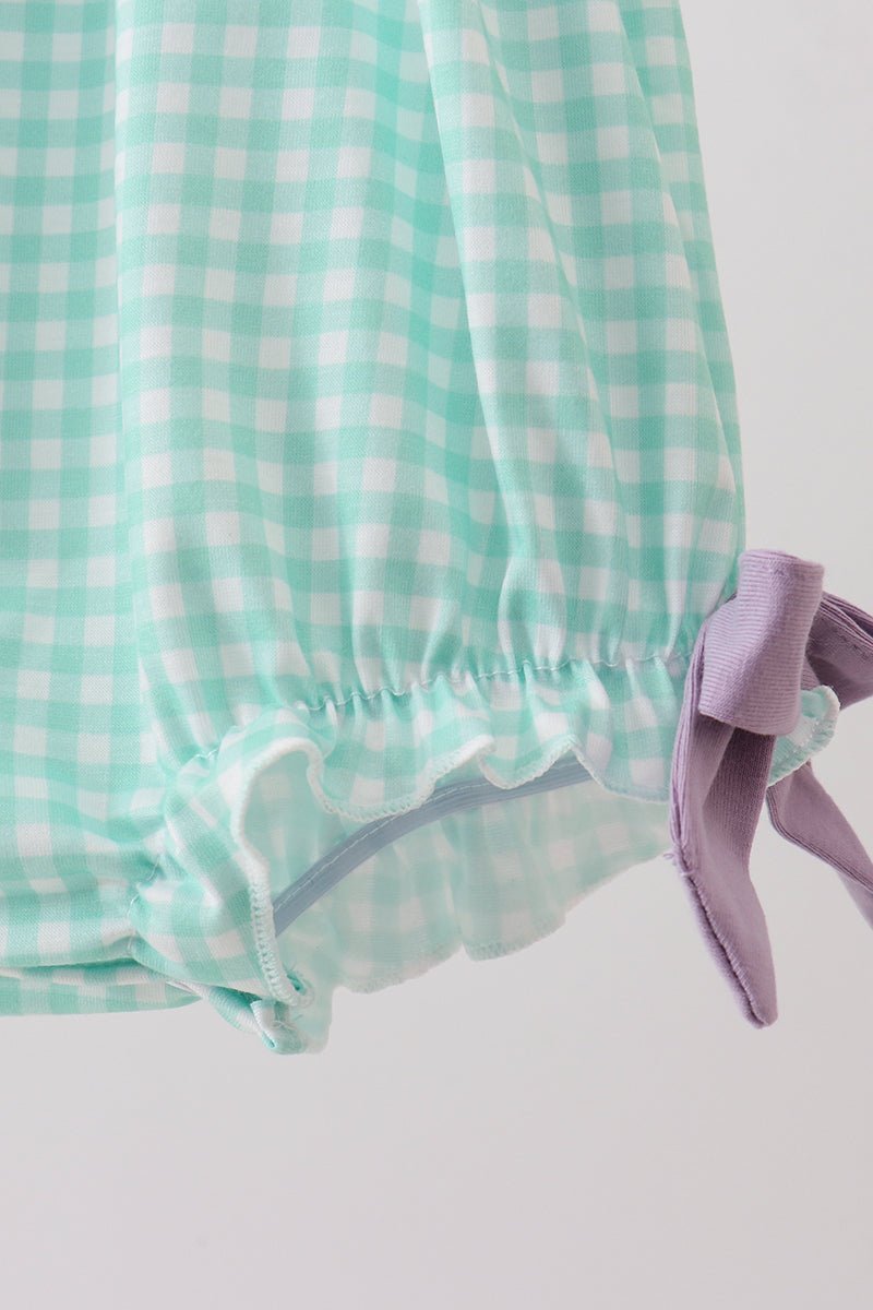 Mint Puppy Plaid Embroidered Bubble - Abbies Place
