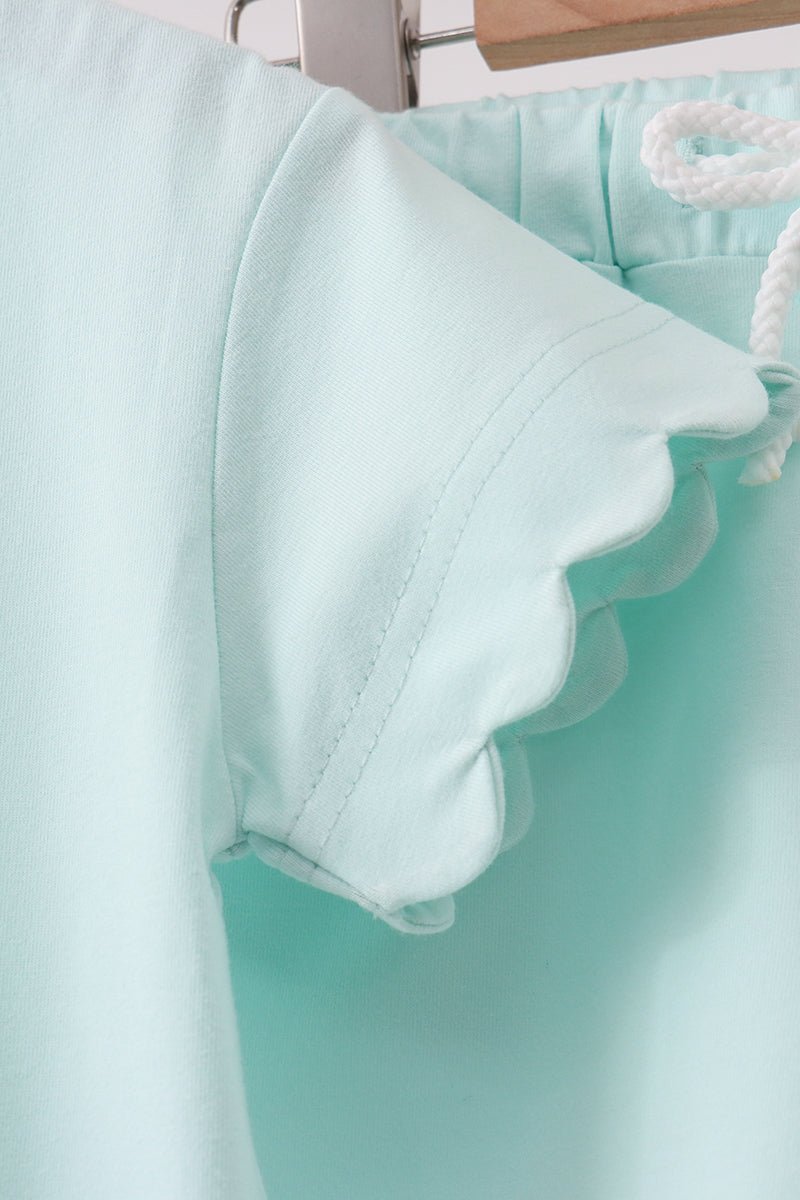 Mint Scalloped Shorts Set - Abbies Place