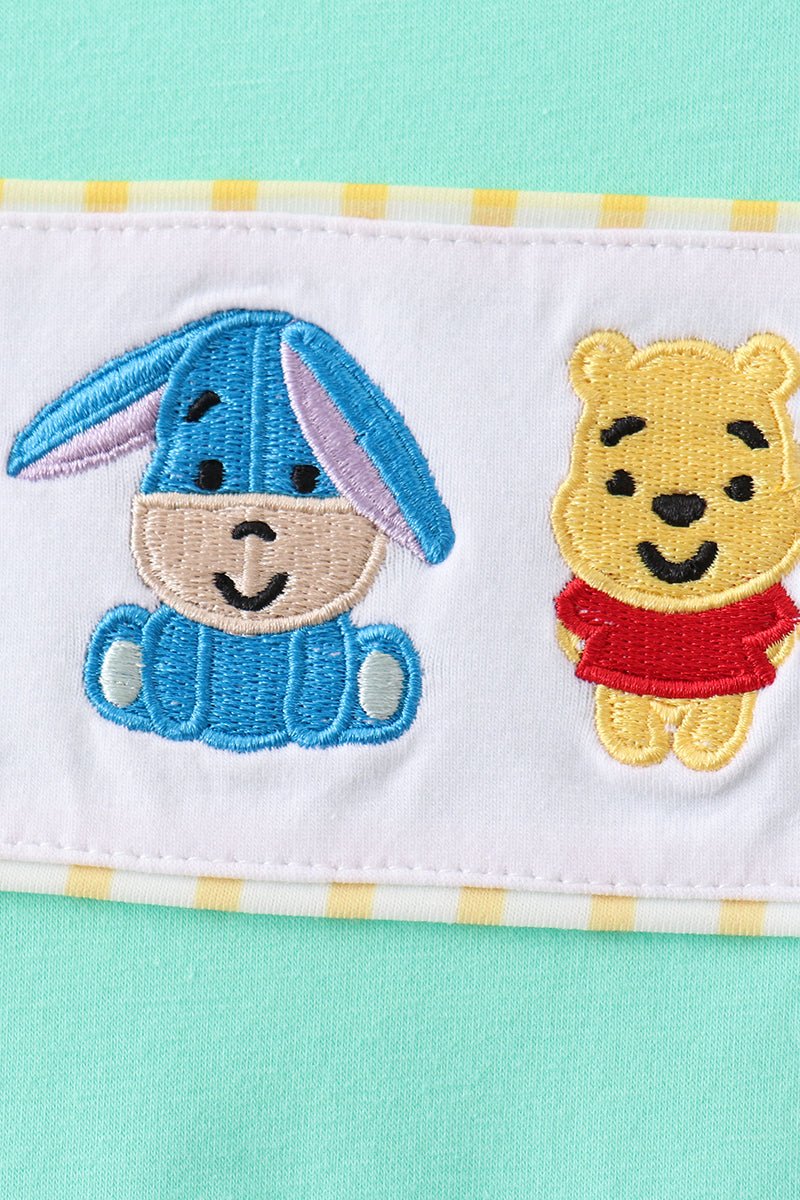 Mustard Honey Bear Embroidered Short Set - Abbies Place