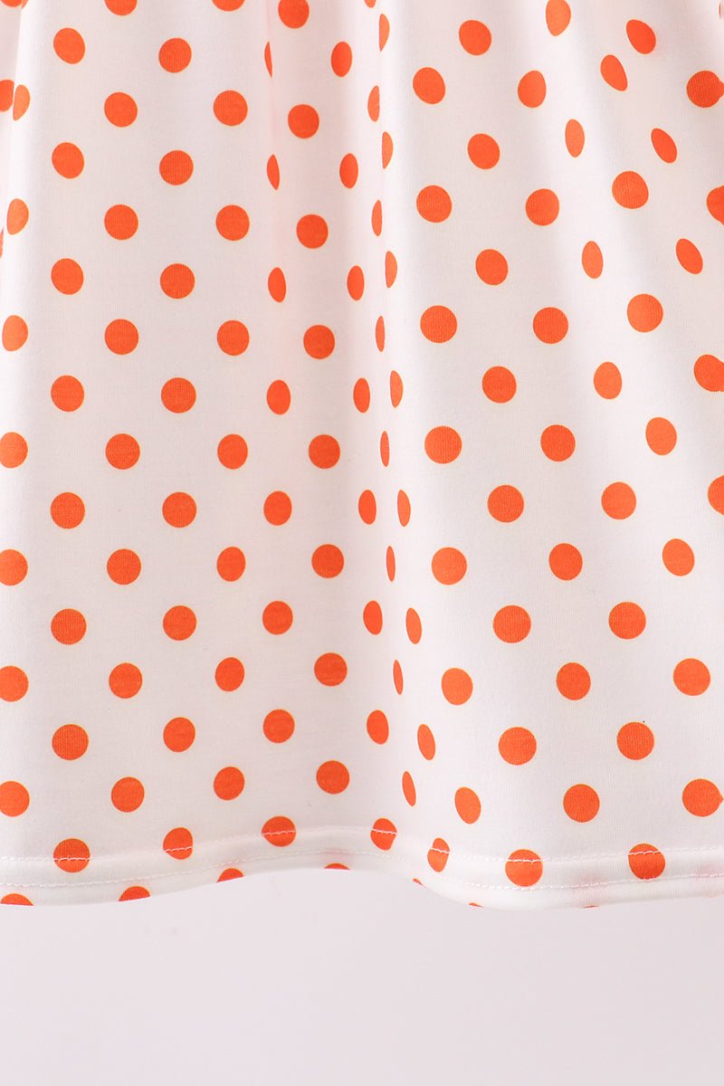 Orange Tennessee Dog Appliqué Dress - Abbies Place
