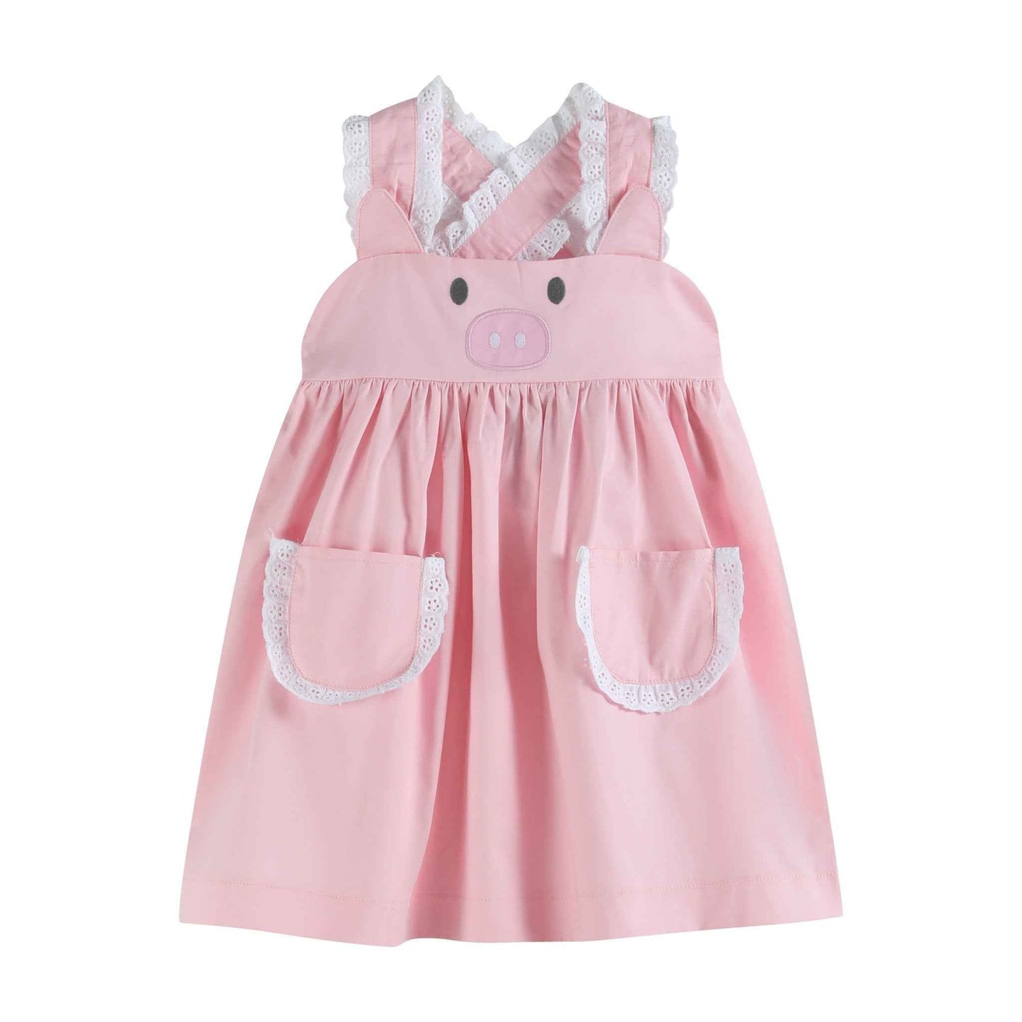 Pink and Lace Piggy Dress - Abbies Place