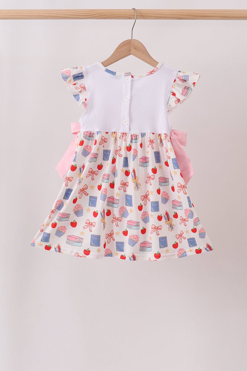Pink Apple Embroidered Dress - Abbies Place