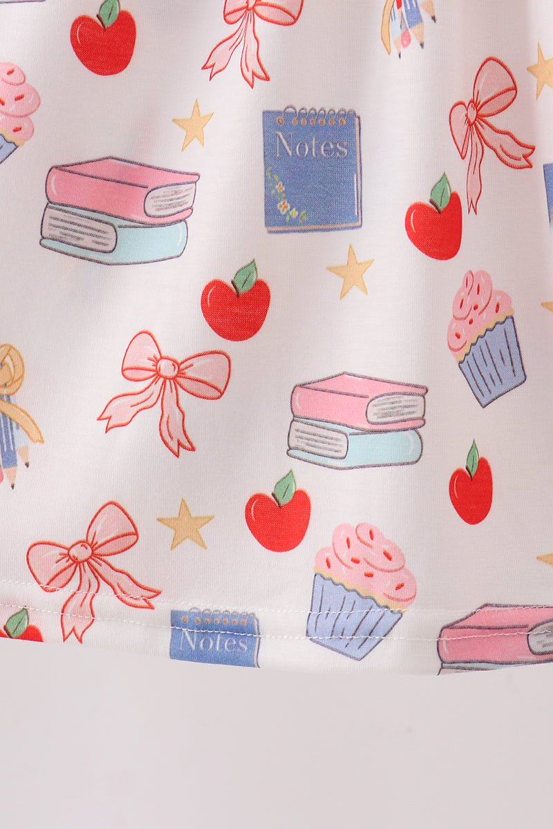 Pink Apple Embroidered Dress - Abbies Place