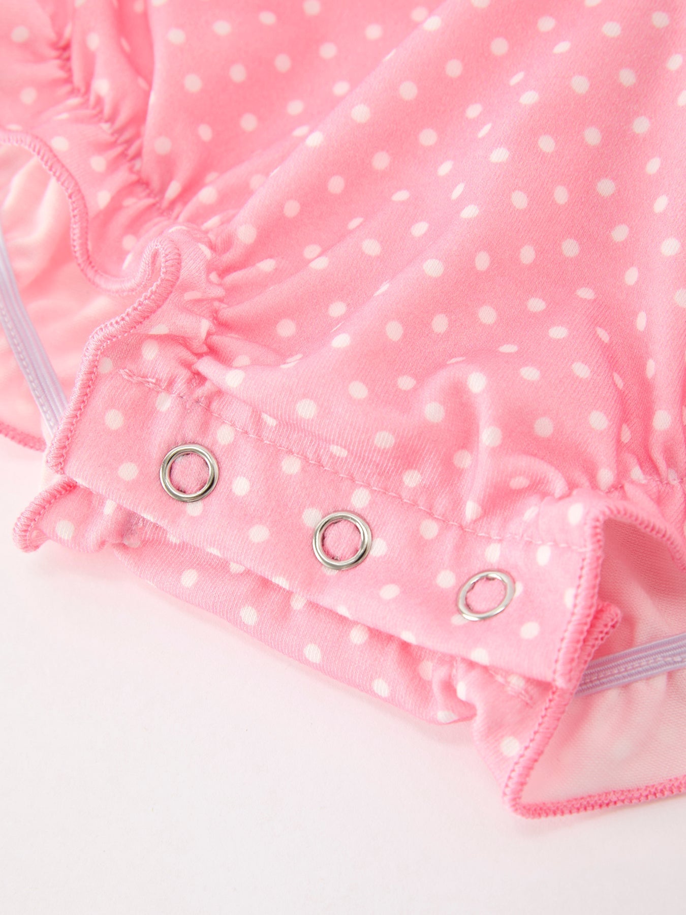 Pink Ballet Embroidery Bow Bubble Romper - Abbies Place