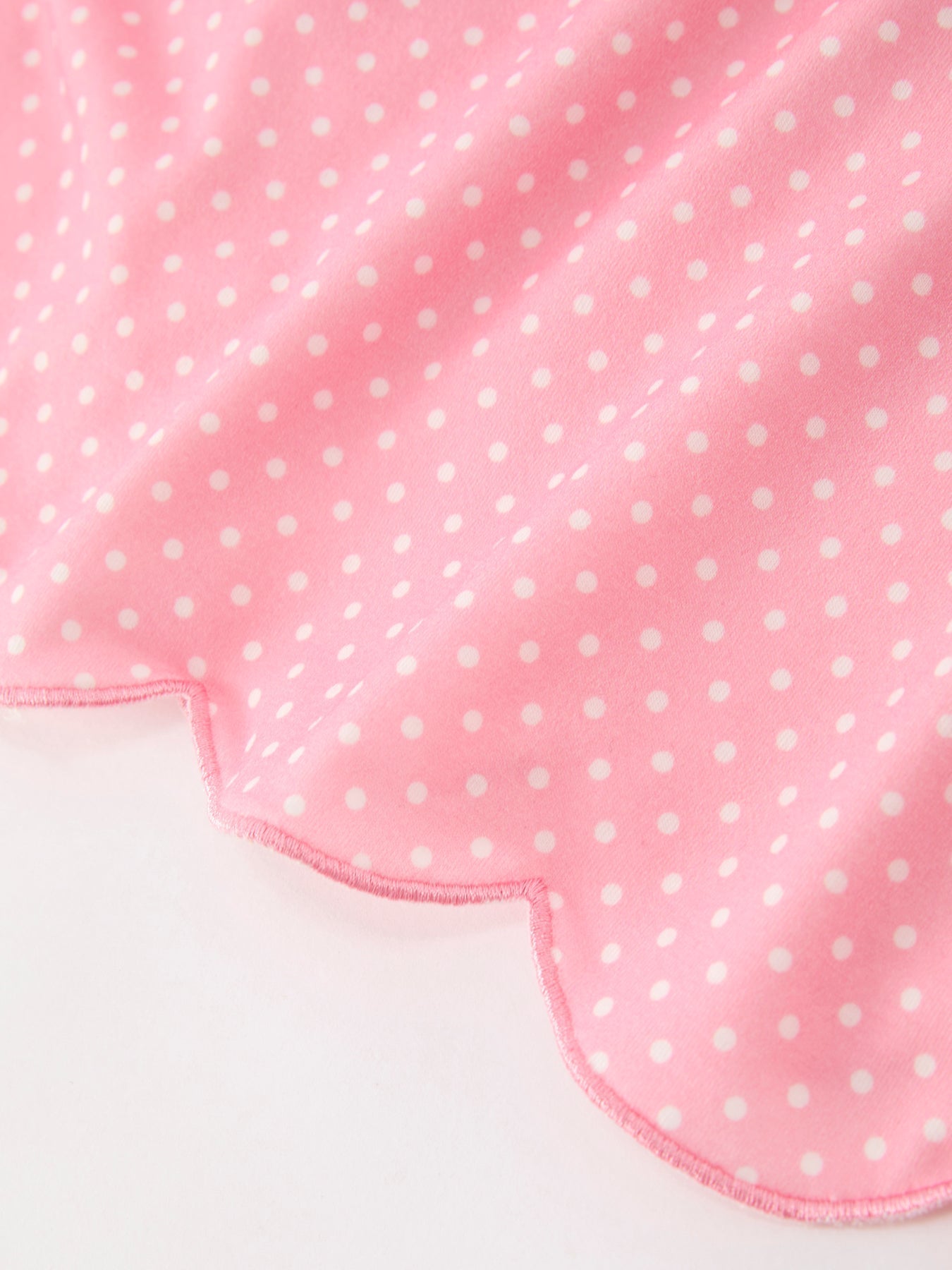 Pink Ballet Embroidery Bow Polka Dot Dress - Abbies Place