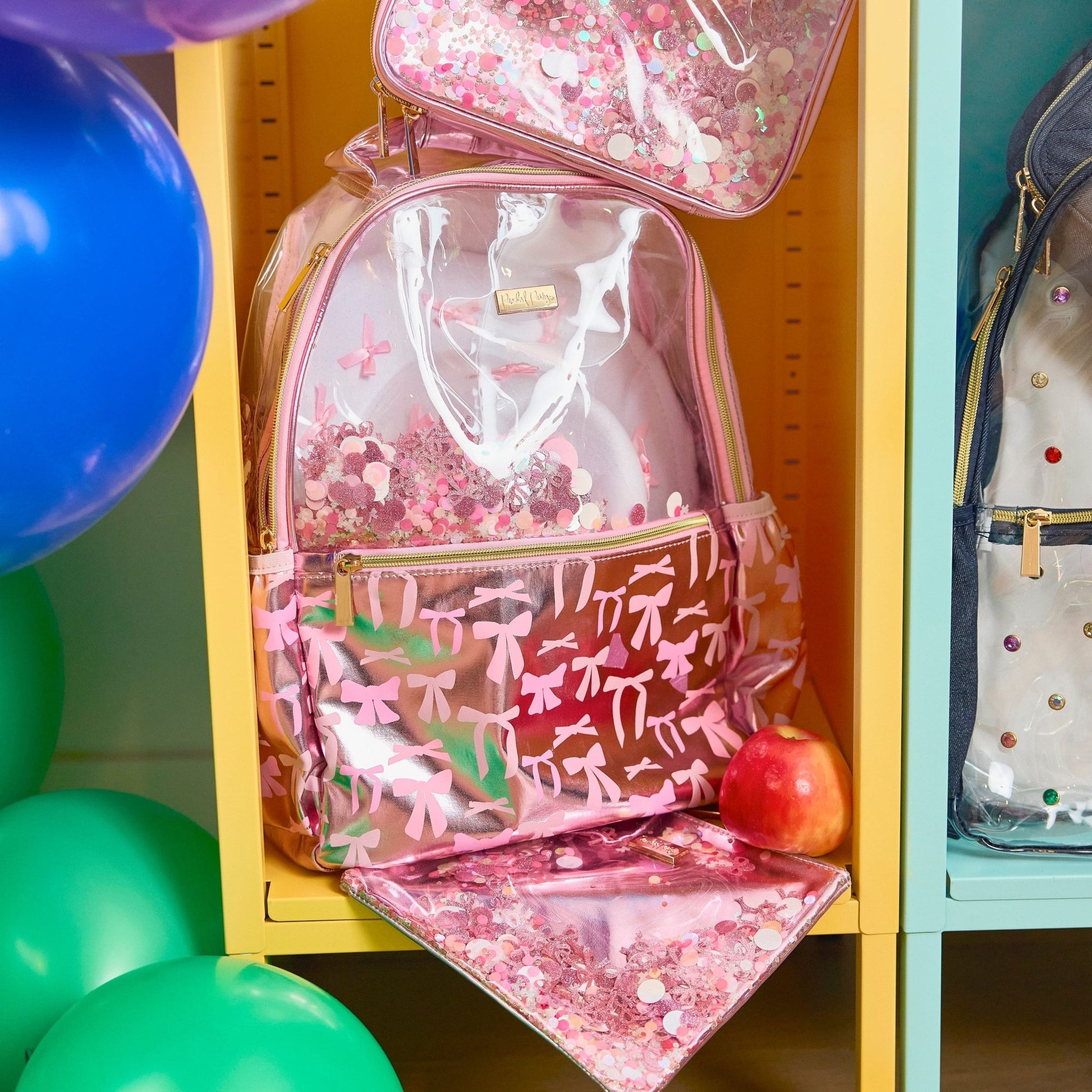 Pink Bow Confetti Backpack - Abbies Place