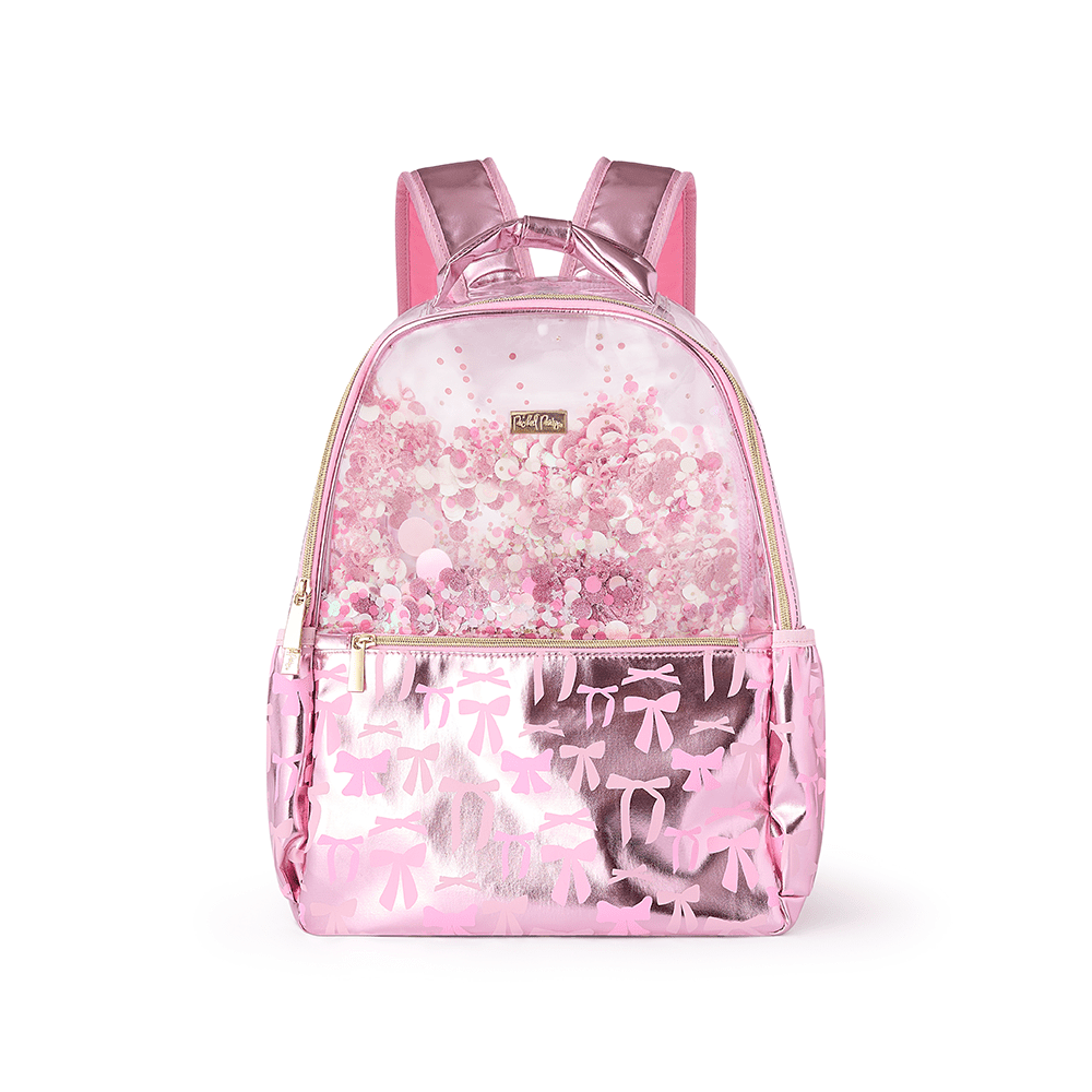 Pink Bow Confetti Backpack - Abbies Place
