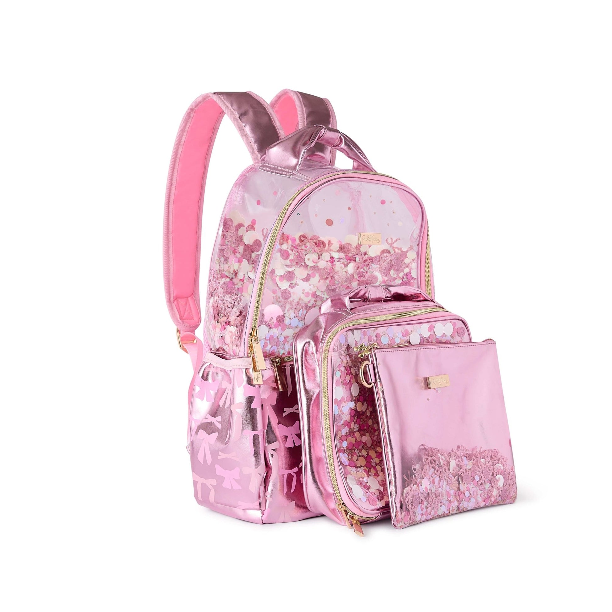 Pink Bow Confetti Backpack - Abbies Place