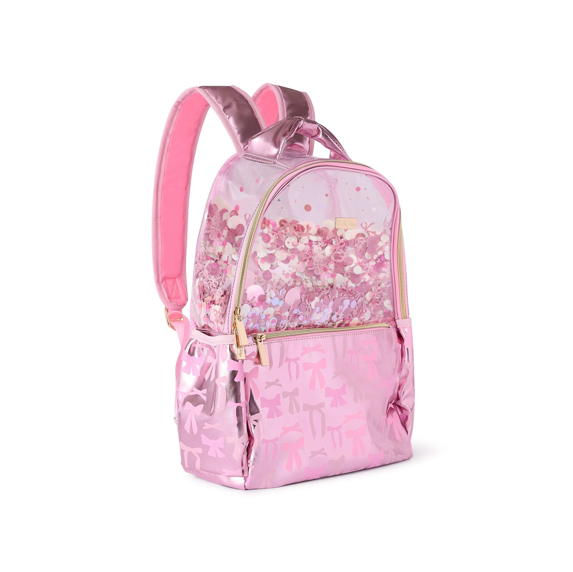 Pink Bow Confetti Backpack - Abbies Place