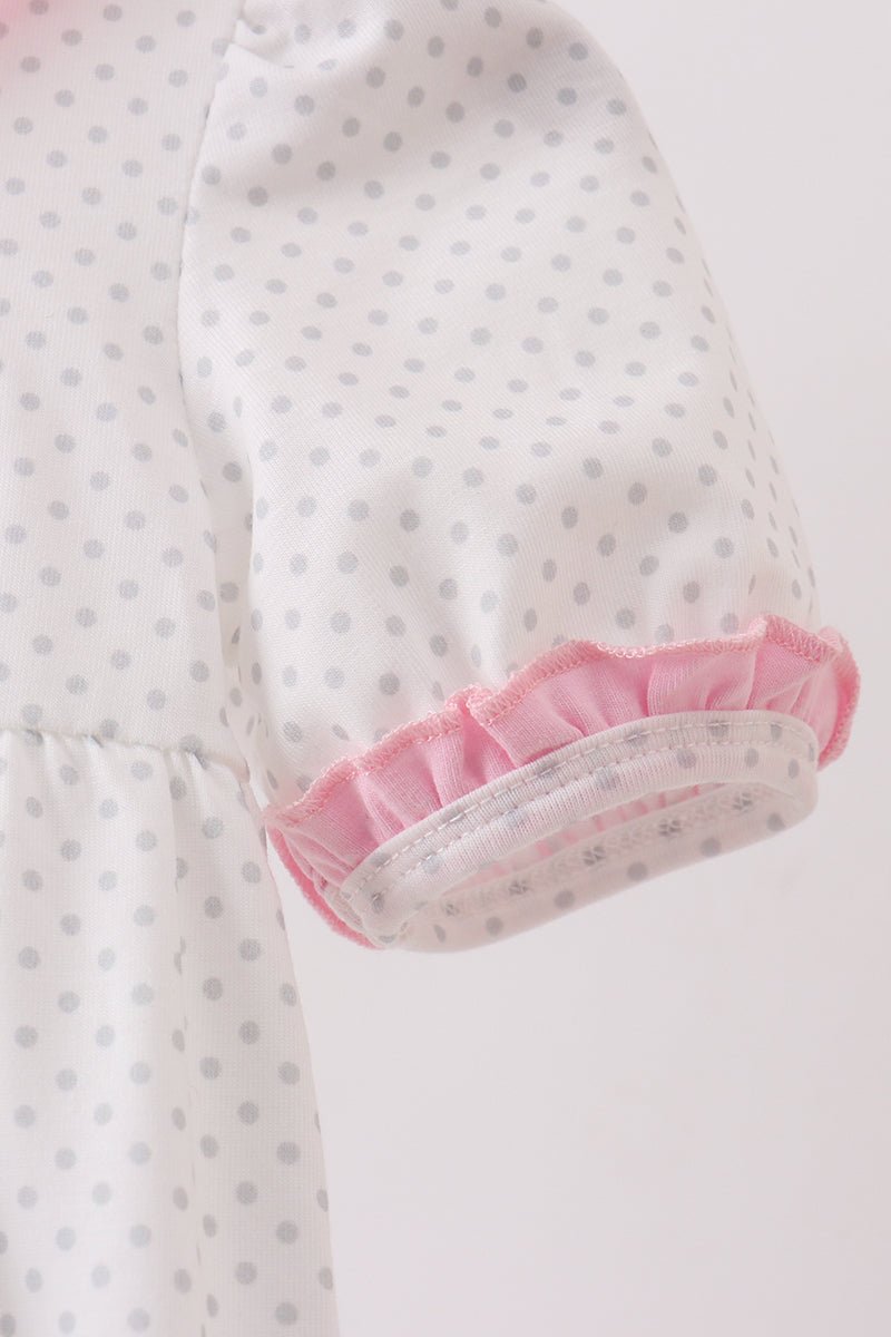 Pink Bow Ruffle Bubble - Abbies Place