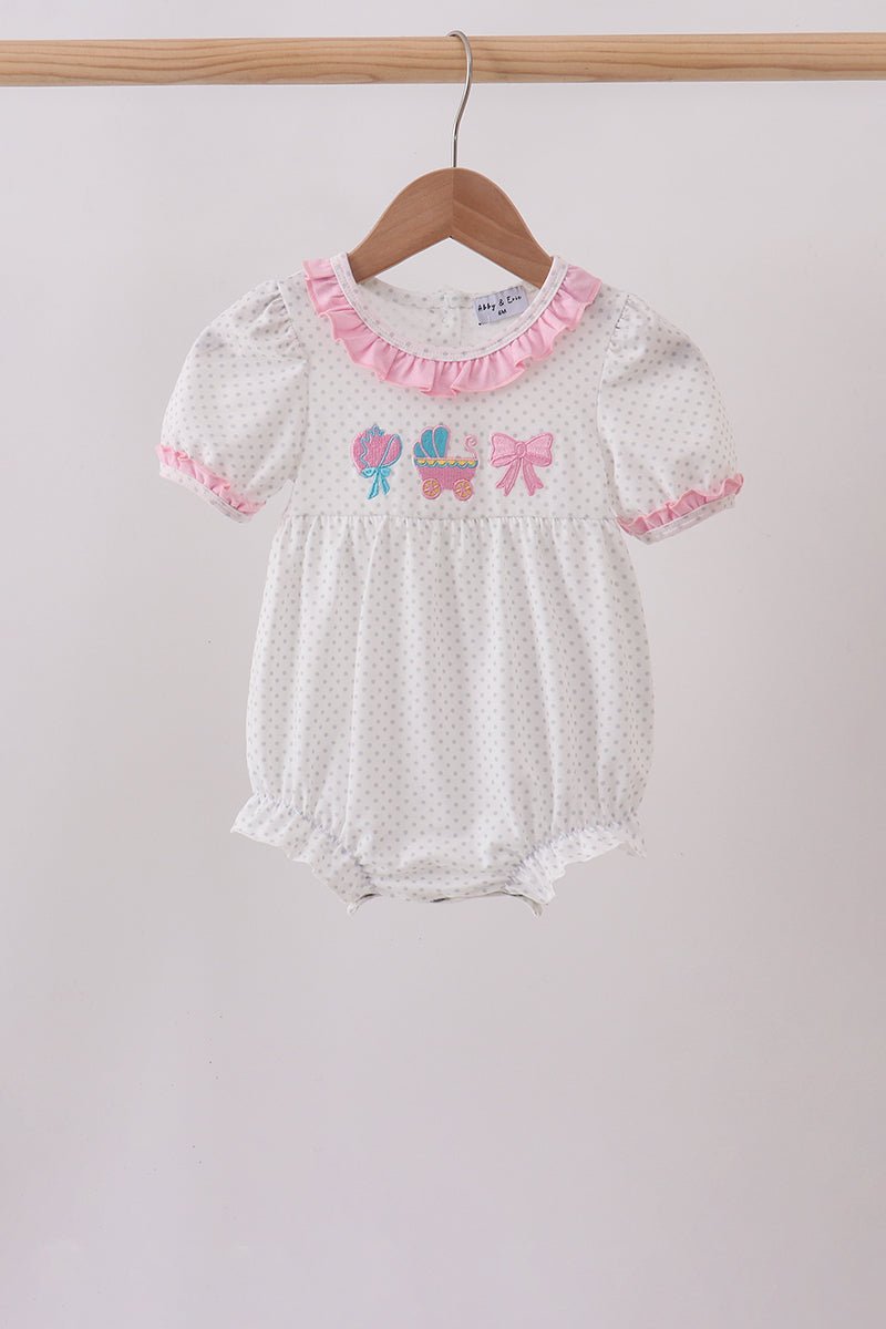 Pink Bow Ruffle Bubble - Abbies Place