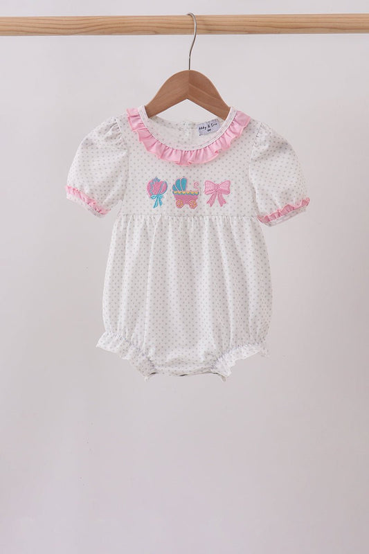 Pink Bow Ruffle Bubble - Abbies Place