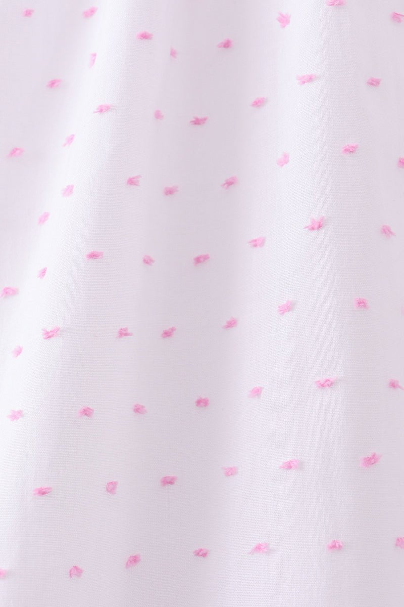 Pink Bow Smocked Swiss Dot Shorts Set - Abbies Place