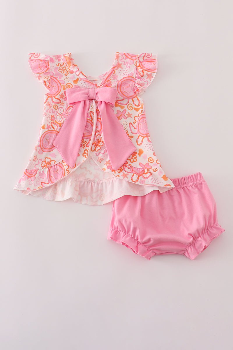 Pink Floral Ruffle Bloomer Set - Abbies Place