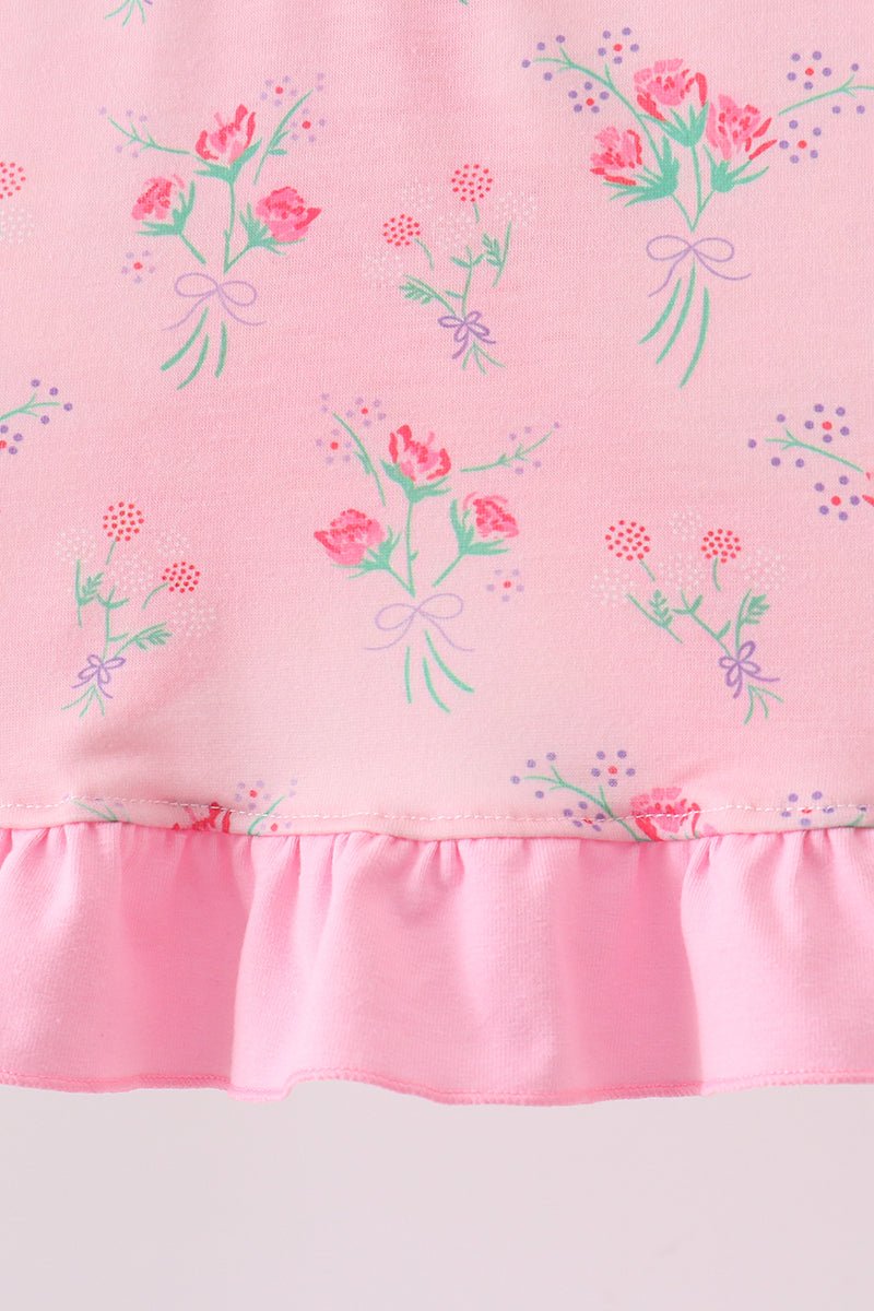 Pink Floral Ruffle Bloomer Set - Abbies Place