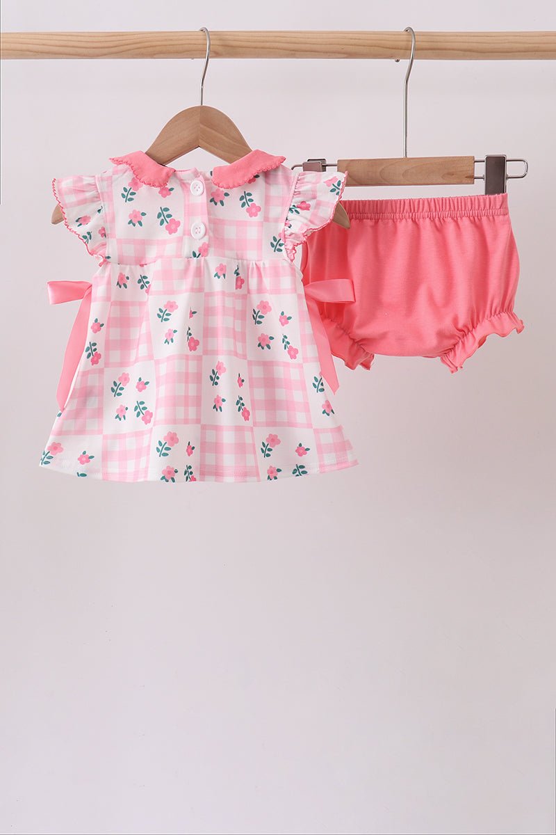 Pink Floral Ruffle Bloomer Set - Abbies Place