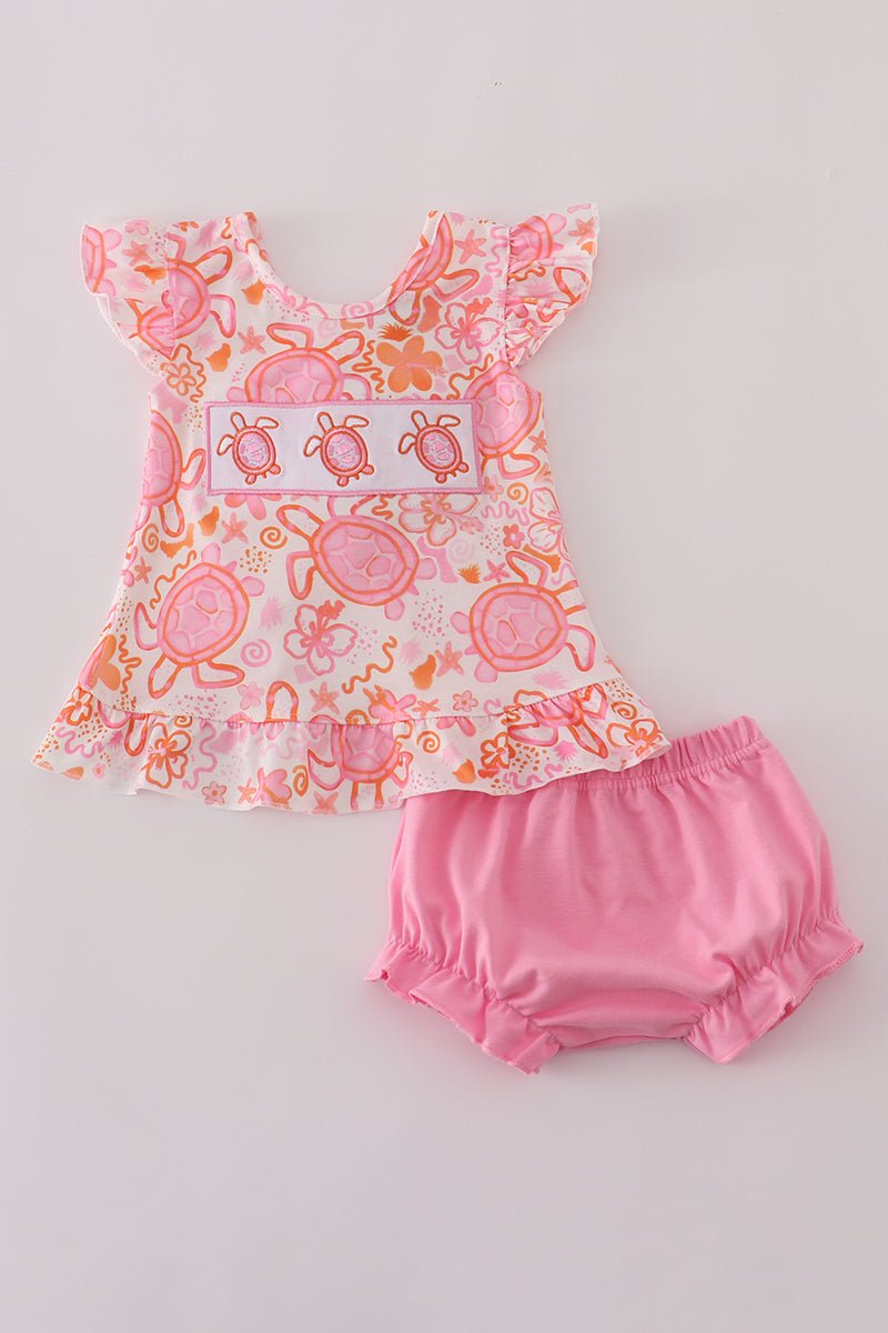 Pink Floral Ruffle Bloomer Set - Abbies Place