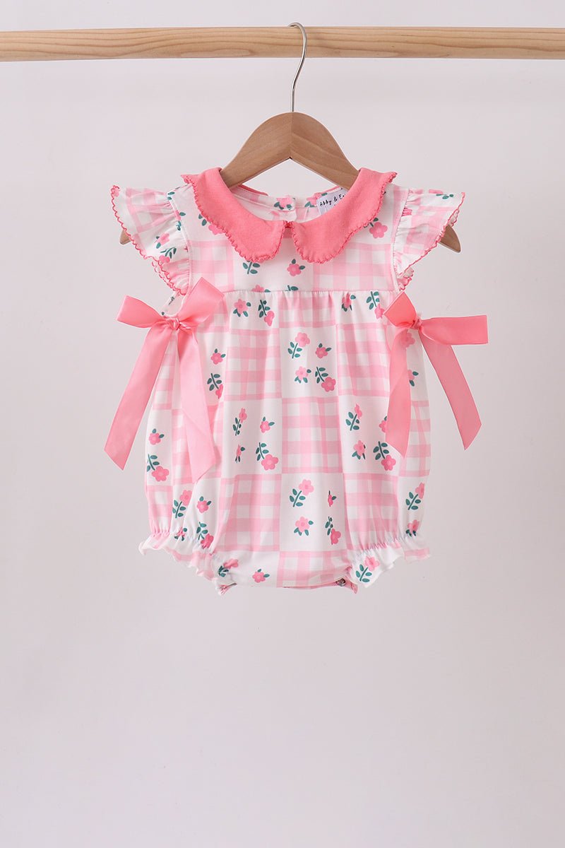 Pink Floral Ruffle Bubble - Abbies Place